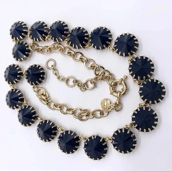 J. Crew Navy Blue Venus Flytrap Necklace - Picture 2 of 3